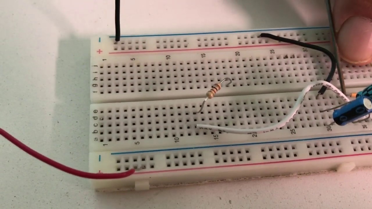 Breadboard walk through with an RC Circuit