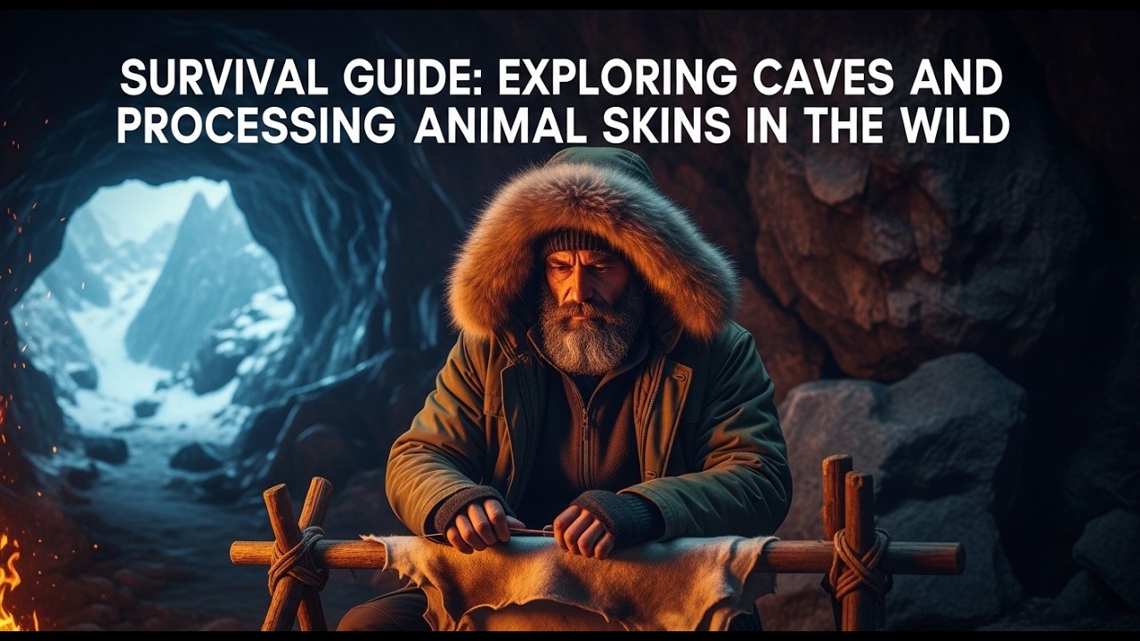 Survival Guide: Exploring Caves and Processing Animal Skins in the Wild