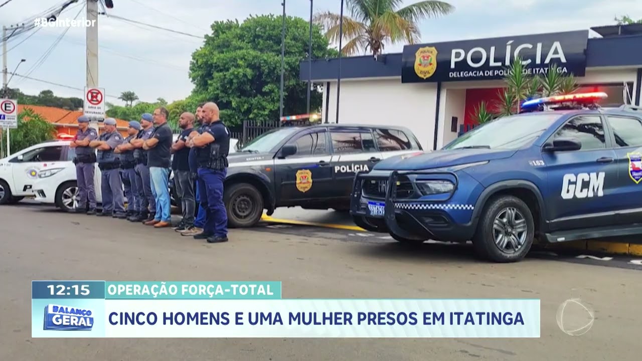 Operação força-total: cinco homens e uma mulher presos em Itatinga