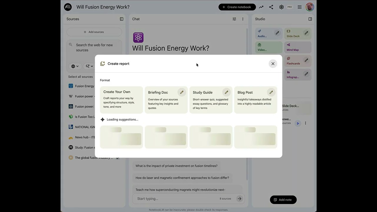 NotebookLM for Slides, Reports, and Infographics