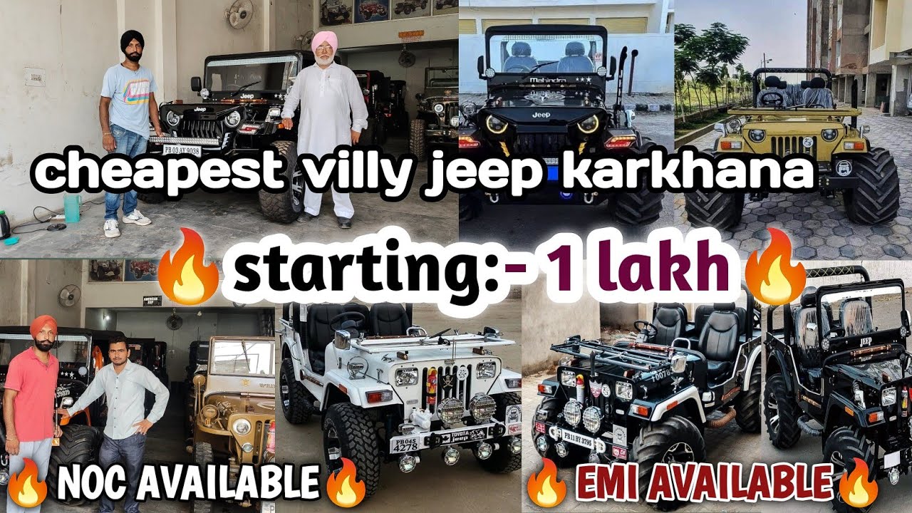 Cheapest price villy karkhana starting 1lakh. Modified villy jeep cheap#villyjeep#modifiedjeep 