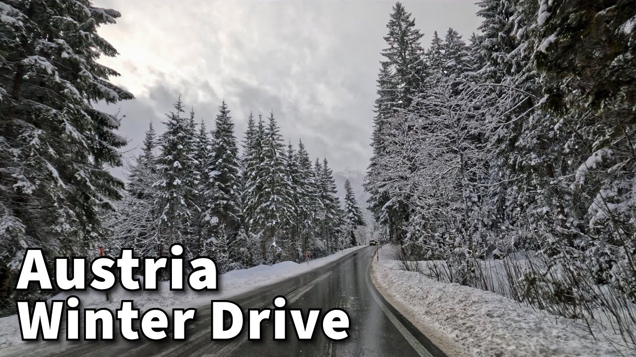 Vorderer Gosausee Winter Drive | Austria | 4K Scenic Drive | Winter Driving 