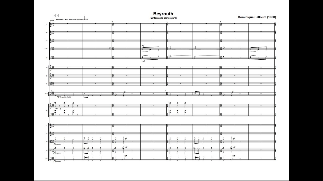 Beirut - sinfonia da camera n&deg;1 by Dominique Salloum (lebanese composer) - duration : 15' of music