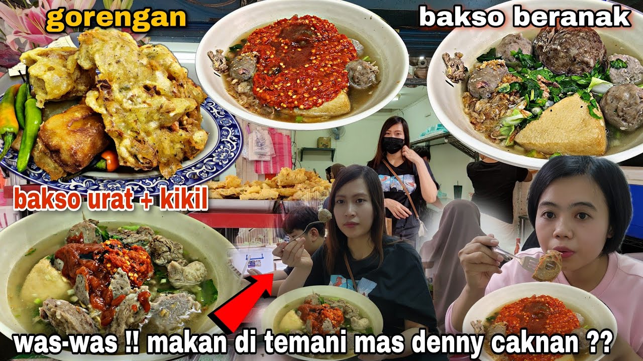 WAS-WAS MAKAN BAKSO DI TEMANI MAS DENNY NE MBAK HAPPY ?? Mantap , mak Kress, gurih sedap dan nagihi.