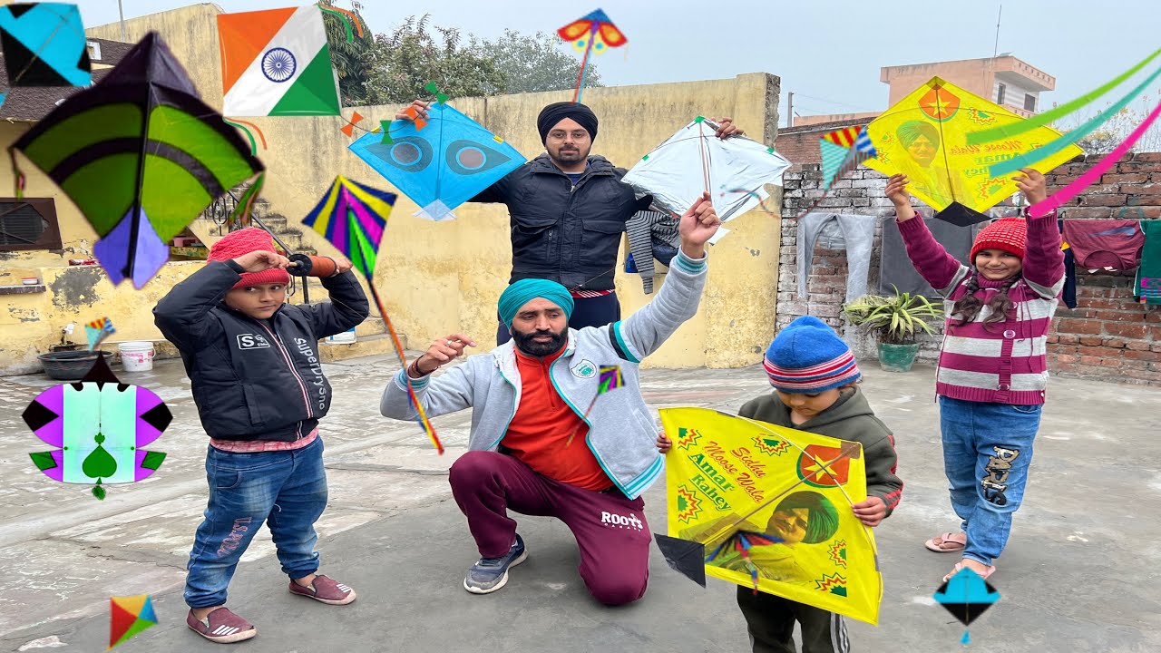Kites 🪁 Shopping with kids 😱 Sidhu Moose Picture wala kites❤️