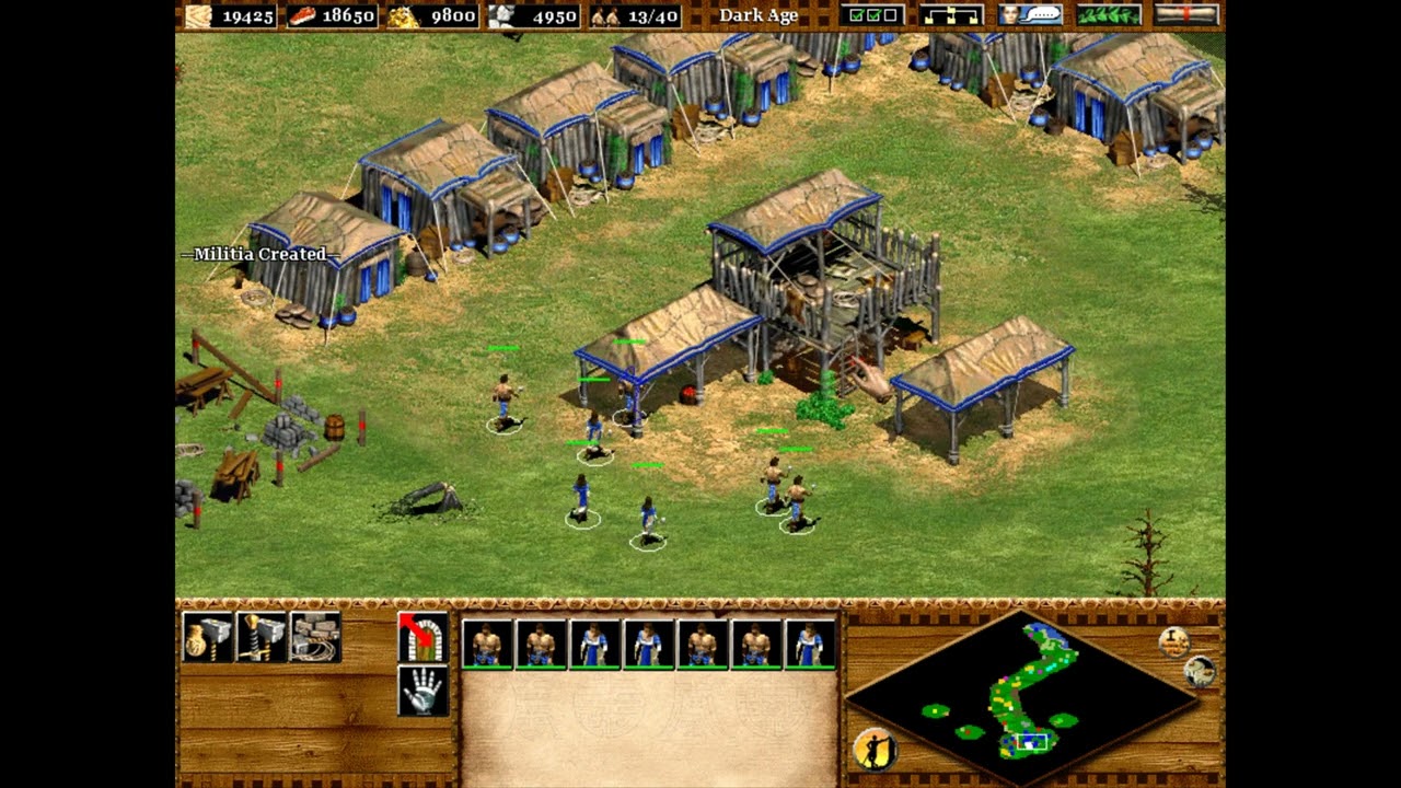 Age of Empires II PC Gameplay (Windows 98 - PCem v17)
