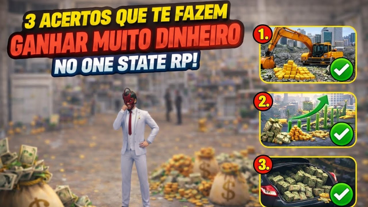 COMO FICAR RICO RÁPIDO NO ONE STATE RP 🚀💰 (SEM JOGAR DINHEIRO FORA ❌💸)
