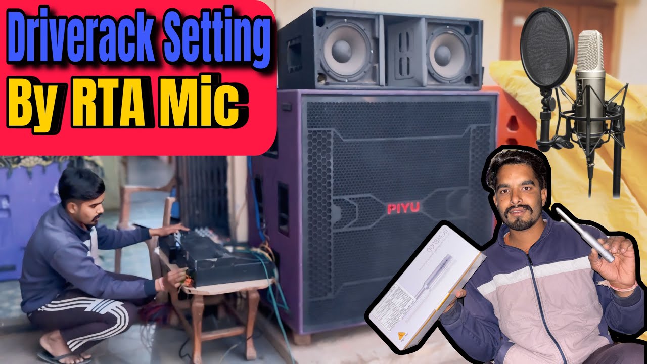 Driverack Setting By RTA Mic || Behringer Ecm 8000 🎤🎙️