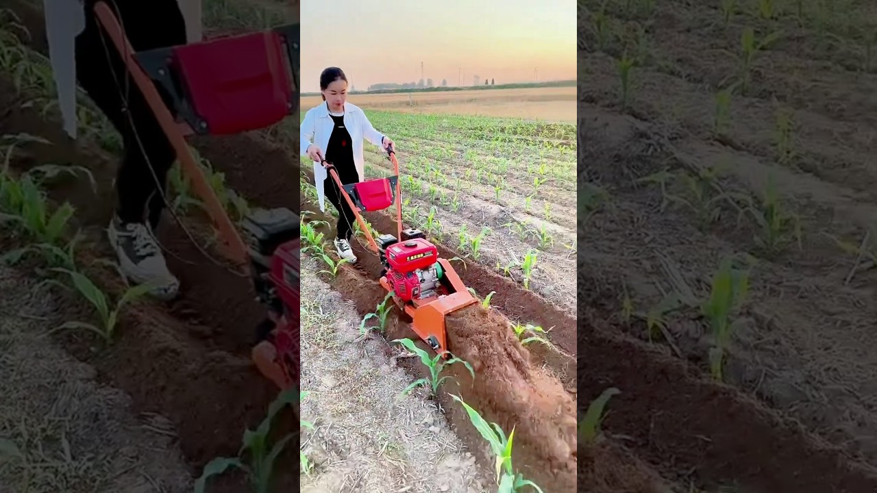 Farmer&rsquo;s Best Helper! Easy Ditching and Weeding Machine!