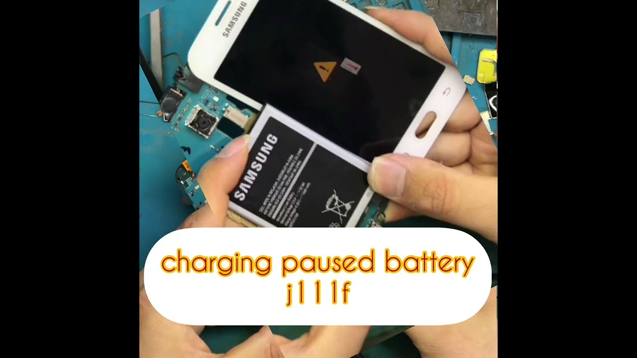 j111f charging paused battery دماي باطري كم است