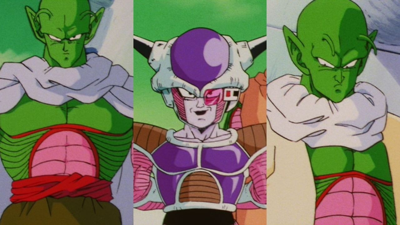 Freeza Blows Away Three Namekian Warriors (Japanese)