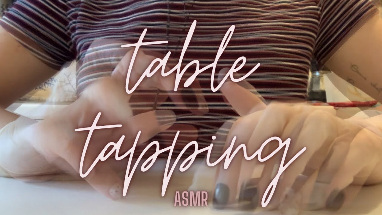 ASMR Table Tapping (second part with gloves on) - No Talking!