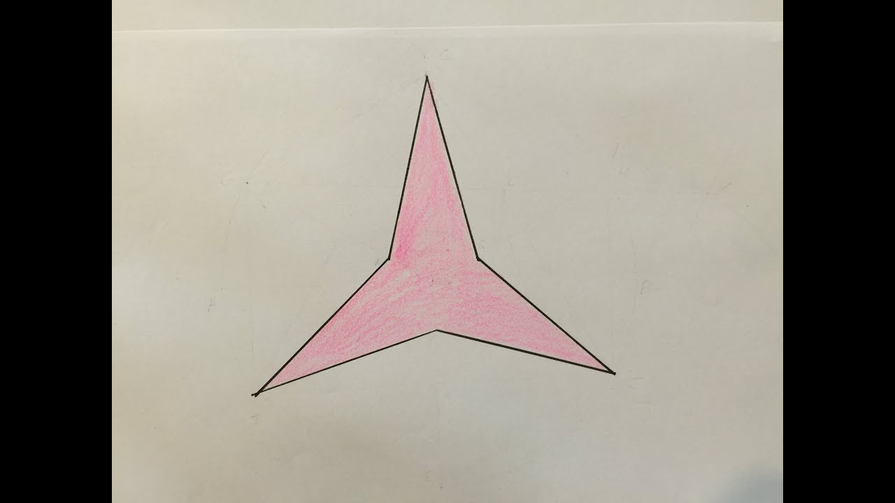 Comment Dessiner Une Étoile A 3 Branches (Nombre d'Or) - How To Draw A 3 Branchs Star.