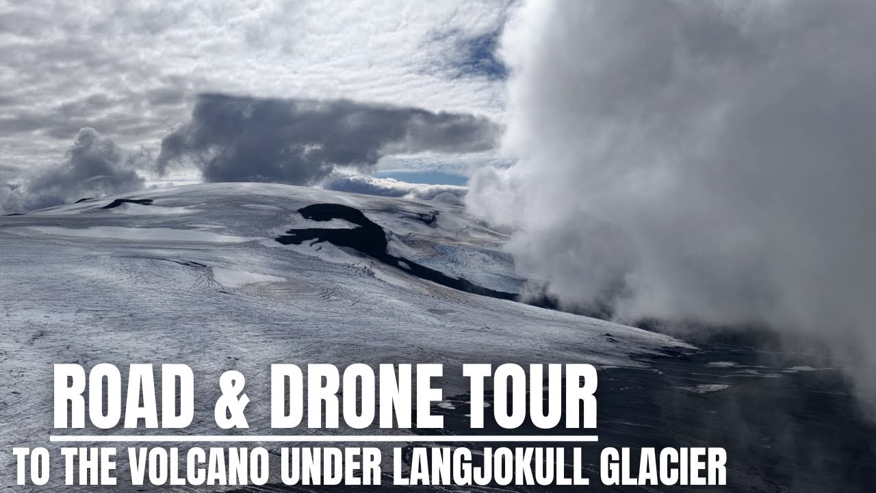 Road 551 In Iceland And The Cool Ice Road On The Glacier Langjökull