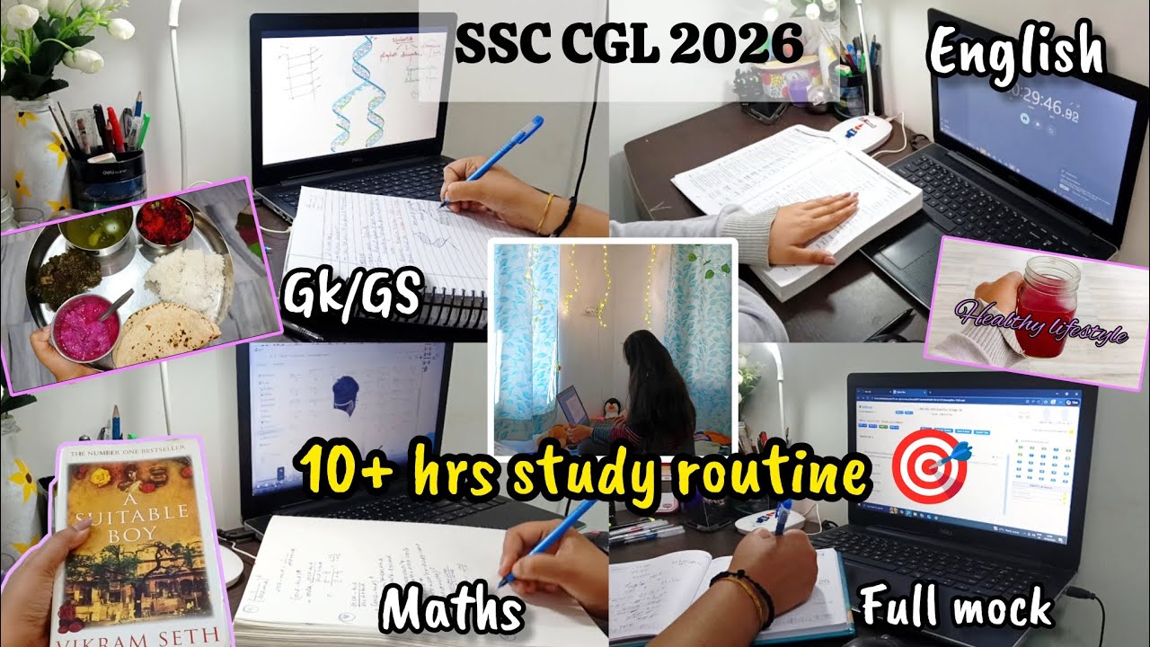 I wake up at 4 AM/ 10+hrs study routine 📚/Productive day/ Study vlog #ssccgl2026 #ssc #ssccgl #sscgd