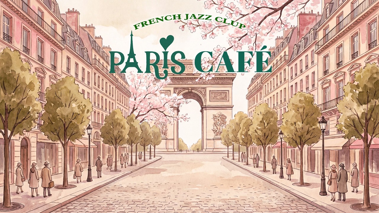 Spring Morning Movie Jazz in France 🌸 Soft Romantic OST for Study, Work & Relax