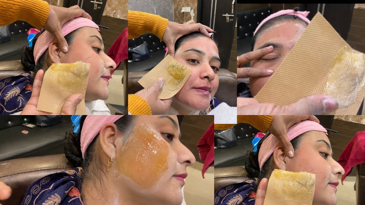 चेहरे के बालों से छुटकारा पाने के लिए घर बैठे चेहरे की वैक्सिंग कैसे करें Full Face Waxing tutorial