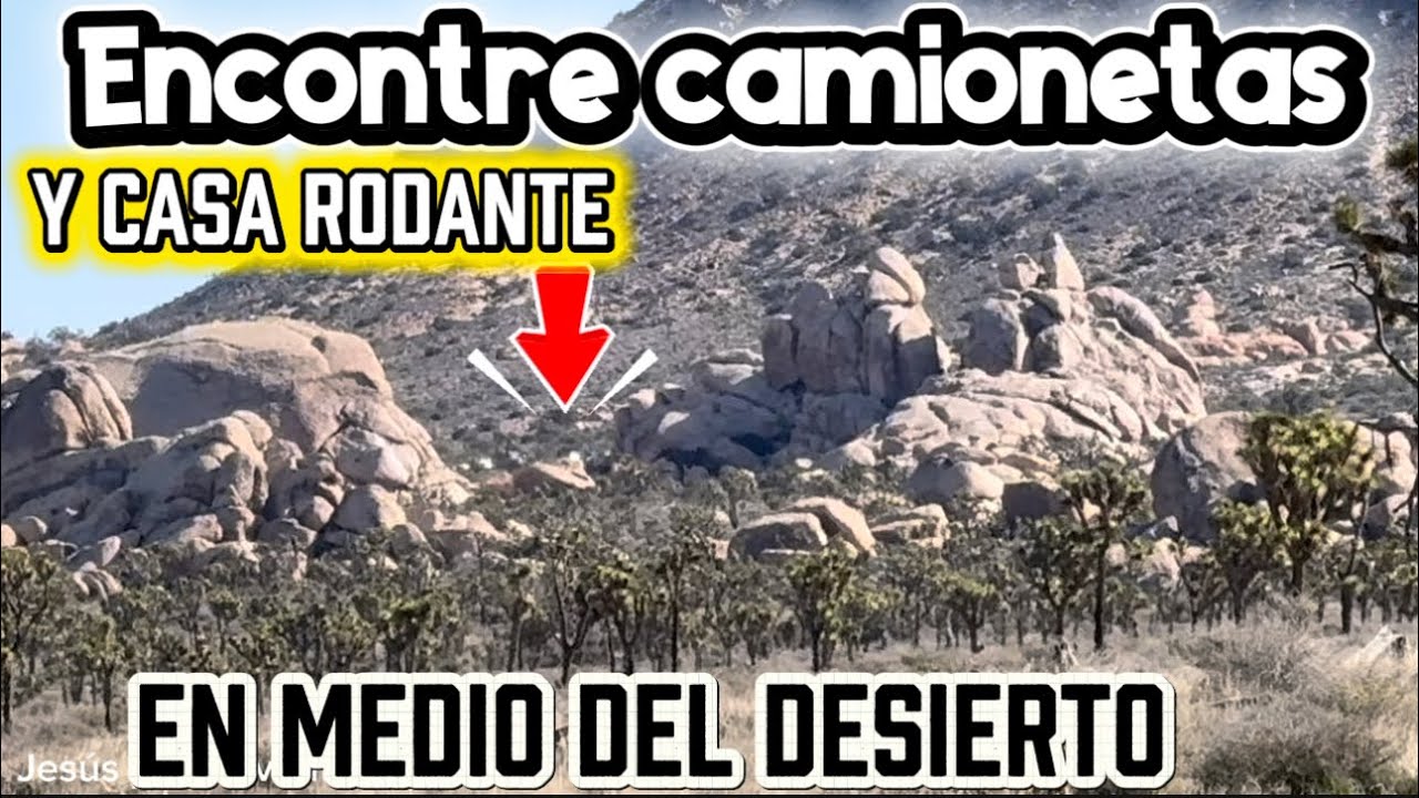 Encontré camionetas y casa rodante en medio del desierto 