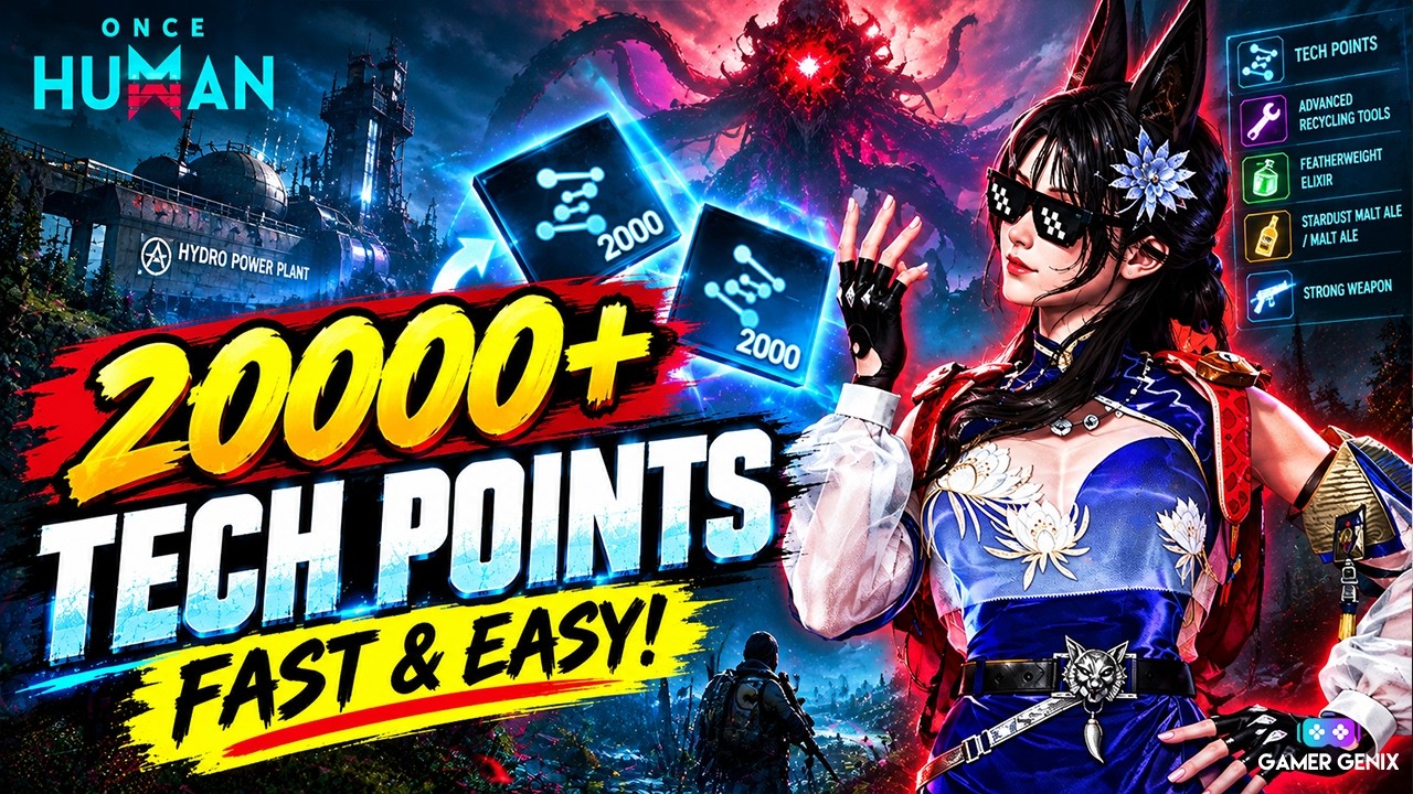 How to Get 20,000+ Tech Points FAST in Once Human! ⚡ Easy Farming Method