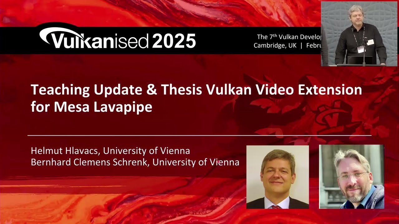 Vulkanised 2025: Teaching Update & Thesis Vulkan Video Extension for Mesa Lavapipe