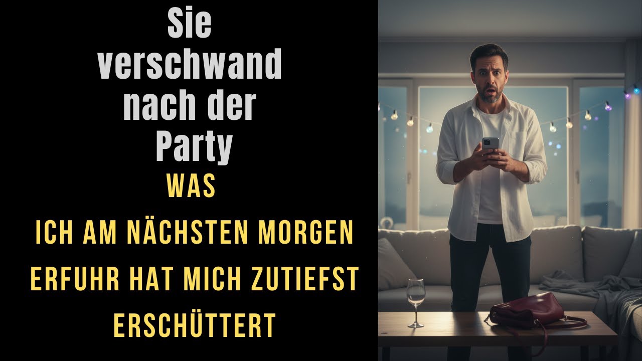 Sie verschwand nach der Party- Was ich am nächsten Morgen erfuhr-hat mich zutiefst erschüttert