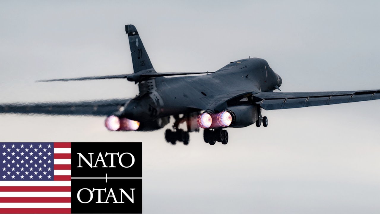 USAF, NATO. B-1B Lancer Supersonic Strategic Bombers in the United Kingdom.