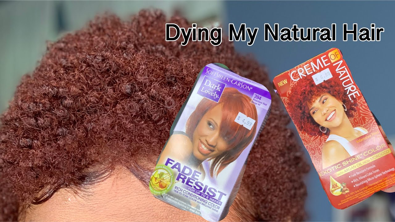 Dying My Hair Red | Creme of Nature 7.6  and Dark and Lovely 394