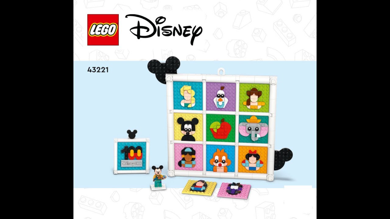 LEGO Instructions | Disney | 43221 | 100 Years of Disney Animation Icons | Disney 100