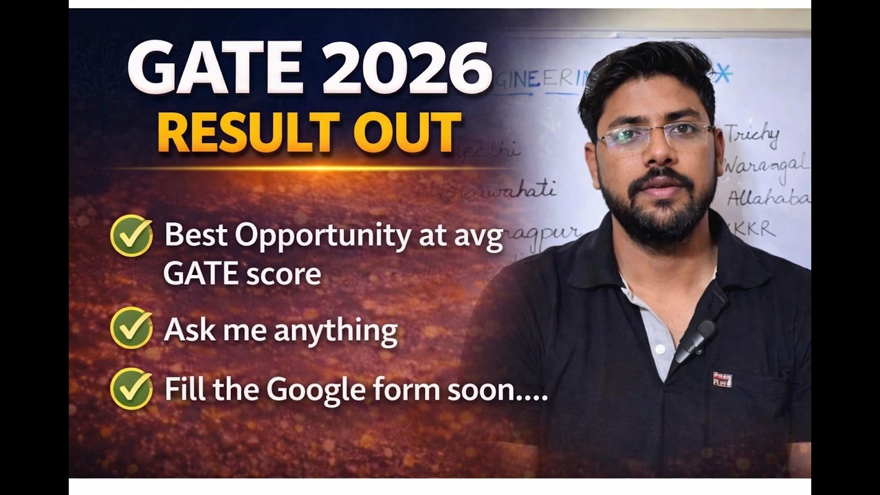 Don't Waste Your GATE Score || GATE Results 2026 || CSE EE ECE ME CE IN || GATE Counselling 2026