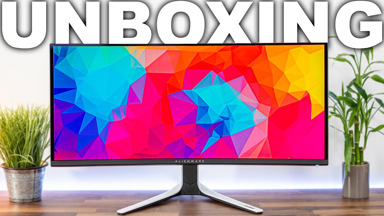 Распаковка игрового монитора Alienware AW3423DW QD-OLED Ultrawide