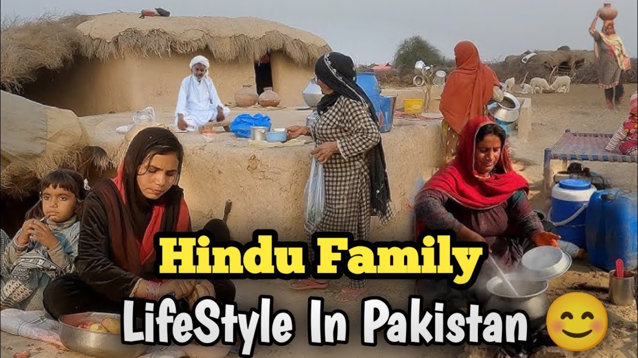 Hindu Family In Desert