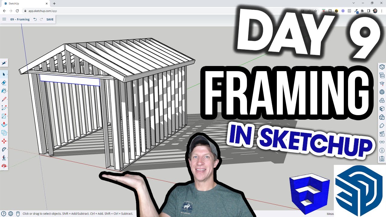 Изучите SketchUp за 30 дней ДЕНЬ 9 — Моделирование каркаса!