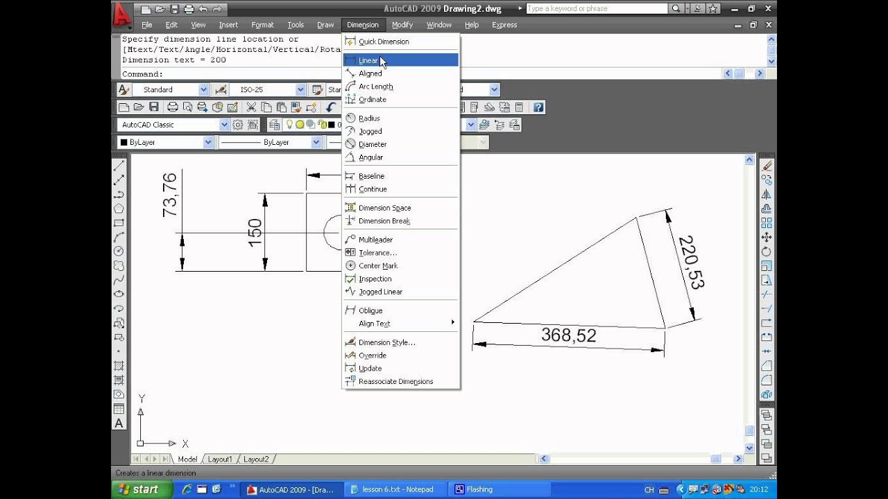 AutoCAD - Dimension command