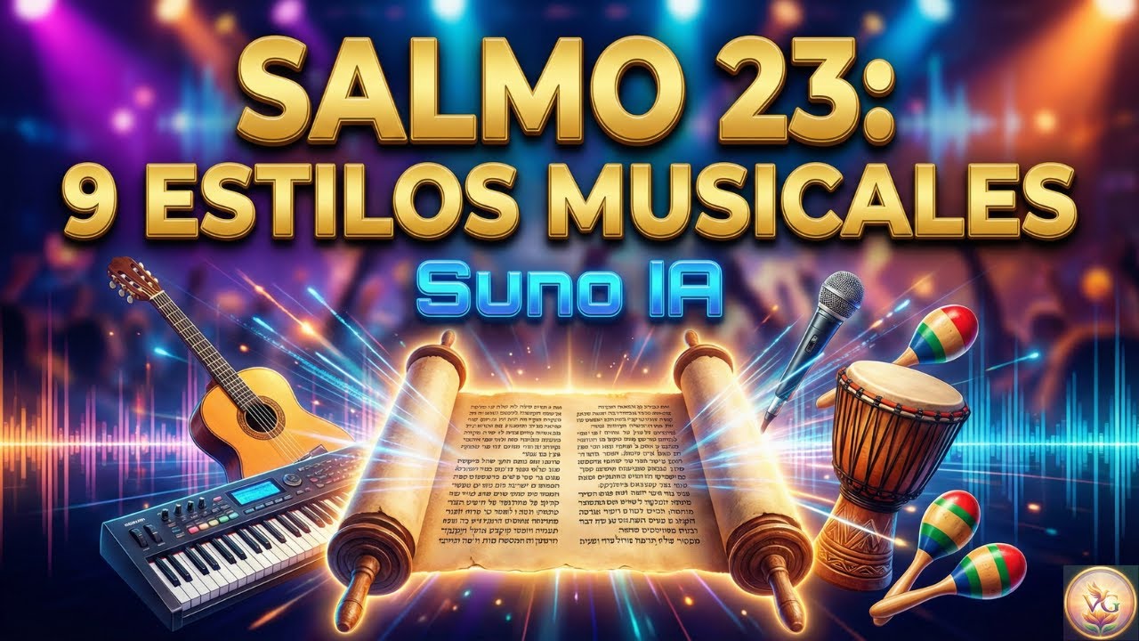 ¿Salmo 23 en TRAP y MERENGUE? 😱 9 Estilos Musicales que te Sorprenderán (Suno IA)