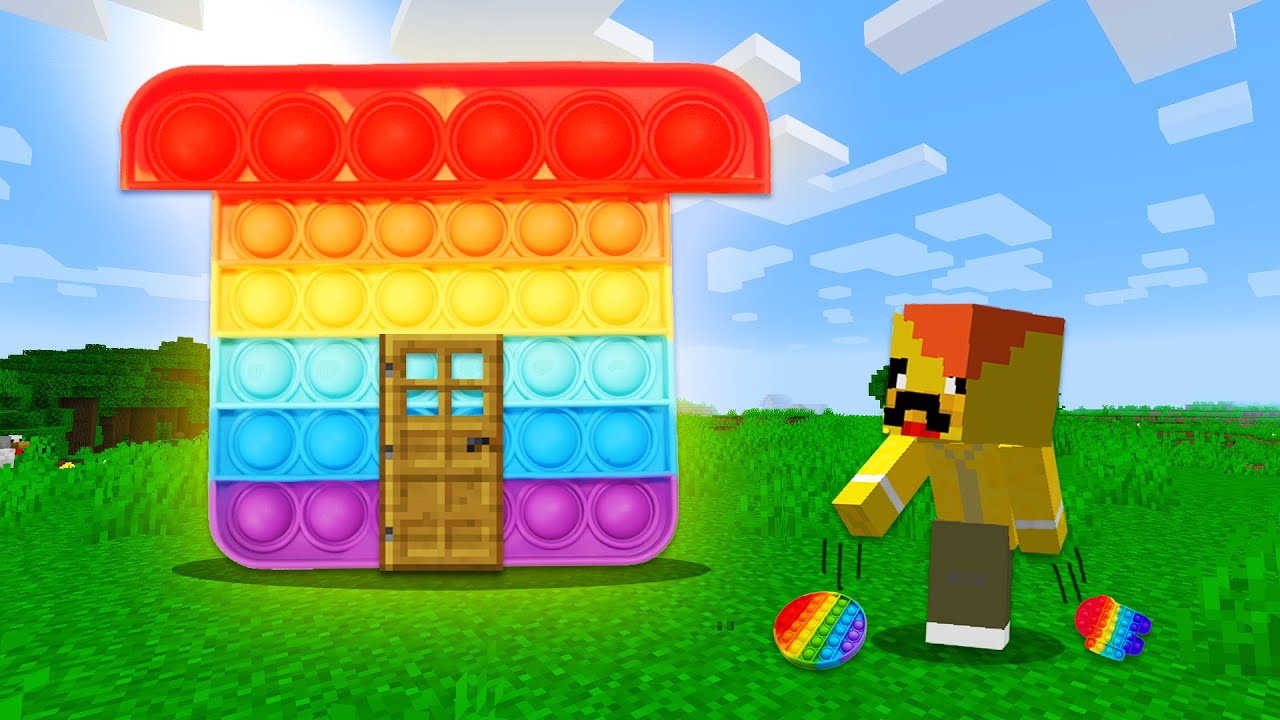 초거대 팝잇 하우스 등장!? 누르는 소리가 미쳤어요ㅋㅋㅋ [ 집 짓기 ] Create Pop It House in minecraft
