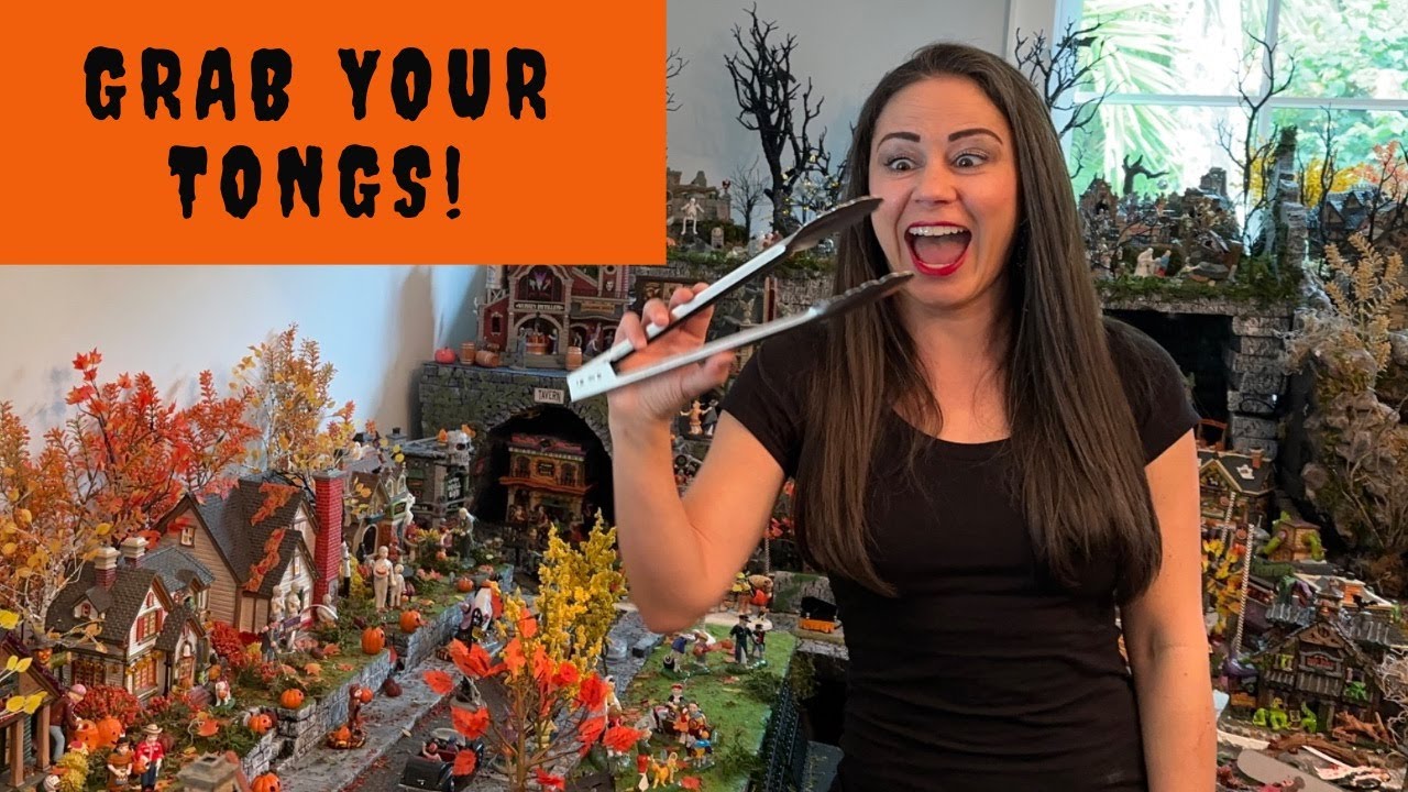 Setting up my Halloween Village: Cemetery and Spooky Town (Part 2)- DIY Accessories Ideas!