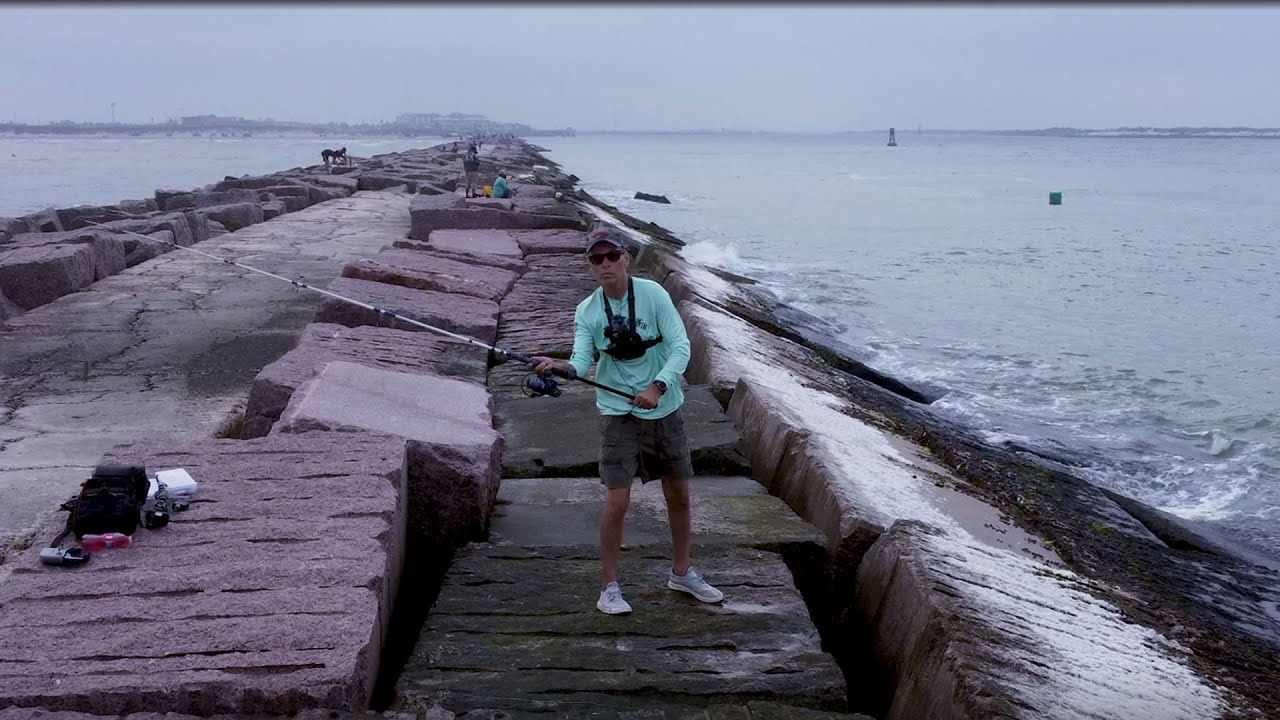 Surf fishing Padre Island- Port Aransas Jetties- Horace Caldwell Pier