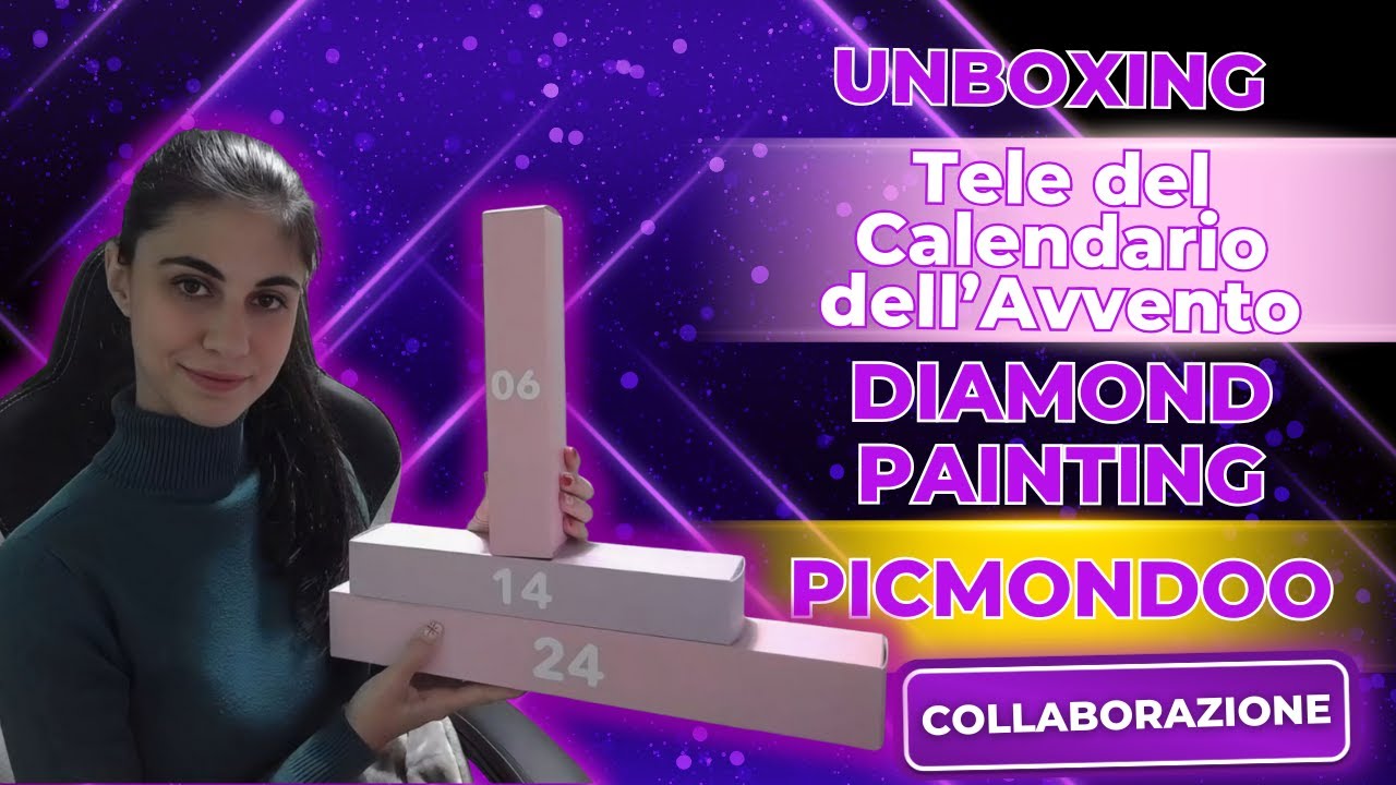 #107 DIAMOND PAINTING: Unboxing Tele Calendario dell'Avvento PICMONDOO
