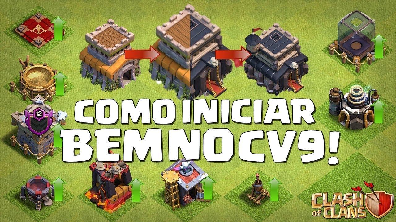 CHEGUEI MITANDO NO CV9! VOCÊ NÃO VAI ACREDITAR NO QUE EU FIZ | INICIANDO NO CLASH OF CLANS #25