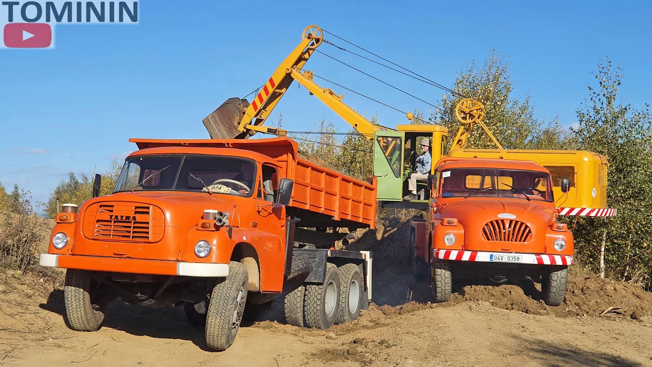Bagrování Stavebních strojů  2021 | Tatra 148 VS1 🔨 Tatra138 lanový bagr 🔨 Tatra 805 diesel