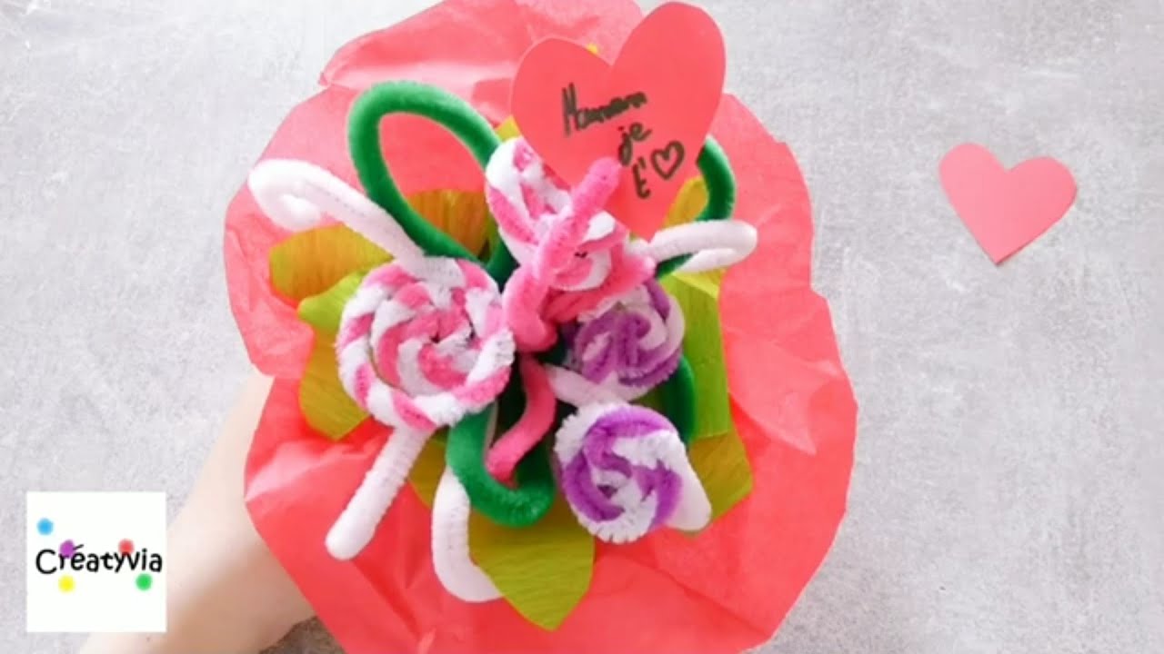 Bouquet de fleurs chenilles 💐 DIY - Matériel description