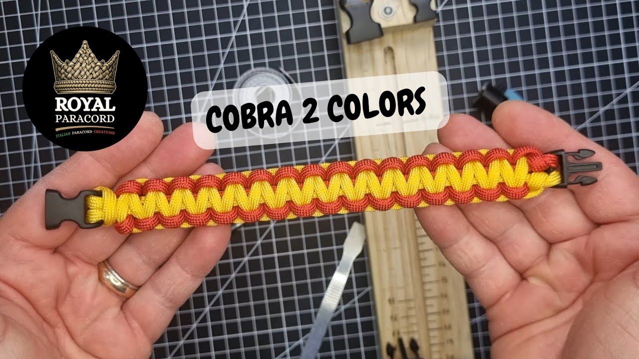 Bracciale Paracord COBRA 2 COLORS Paracord Bracelet Tutorial