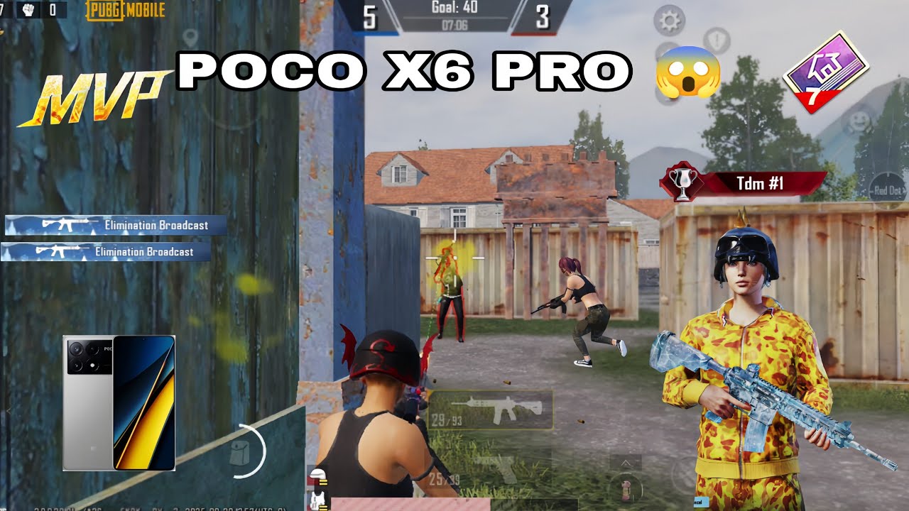 POCO X6 PRO 😱 TEST PUBG MOBILE 丨TDM 1V1 M4 🔥 GAME PLAY 💥