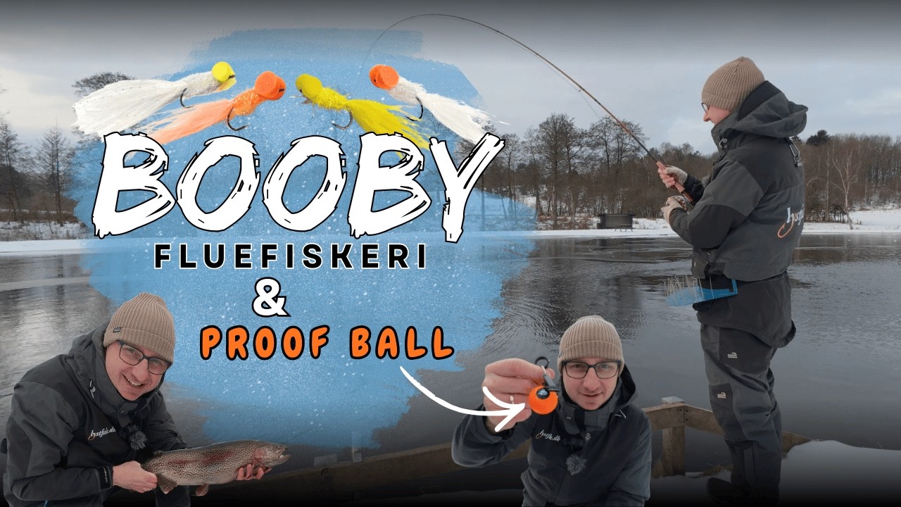 Fluefiskeri med Booby fluer i Resenbro Put and Take - Vinter fiskeri - Fishtechy Orange Proof Ball