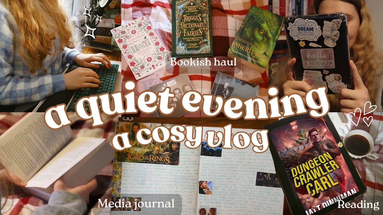 a cosy evening vlog ✨️ Writing, Media Journal, Hauls, Reading,  & Romanticising a Quiet Night 📚
