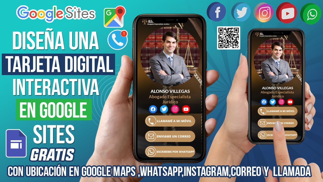 Cómo HACER una TARJETA de PRESENTACIÓN DIGITAL INTERACTIVA en GOOGLE SITES 📲