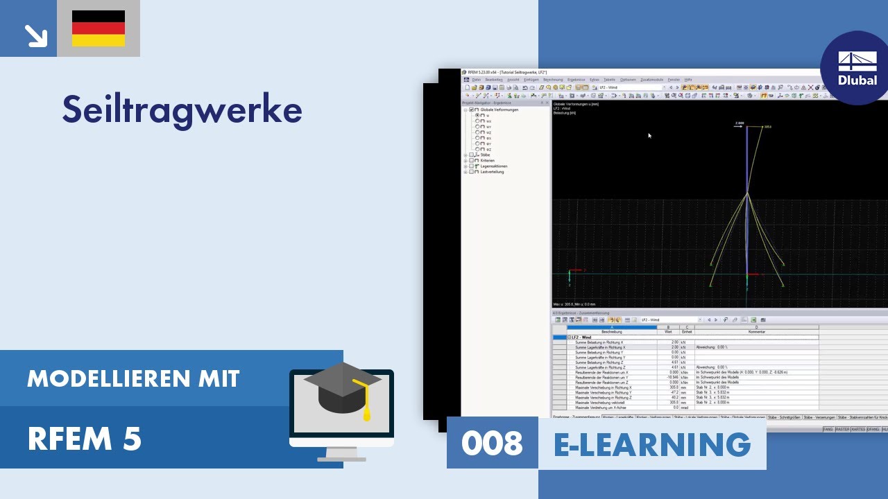Modellieren mit RFEM 5 | 008 Seiltragwerke