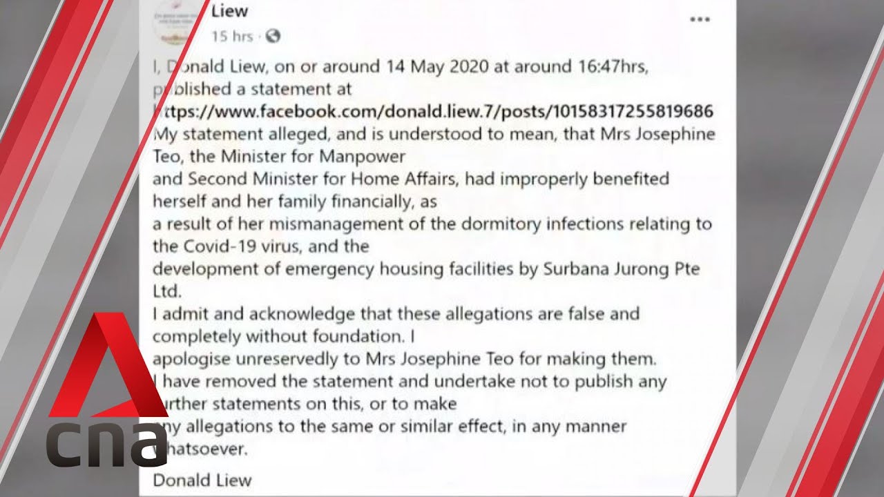 Man apologises to Manpower Minister for false claims