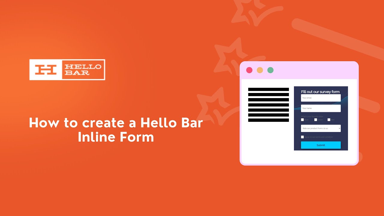 Hello Bar Inline Form