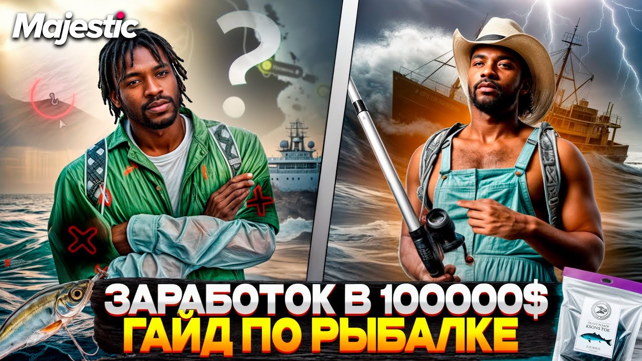 ГАЙД по СЕКРЕТНОЙ РЫБАЛКЕ на MAJESTIC RP 2025! РЫБАЛКА в ОКЕАНЕ! ЗАРАБОТОК БОЛЬШЕ 100000 на GTA 5 RP